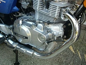 SUPERDREAM CB250N CB400N NA NB NC - NEW EXHAUST / SILENCER HEAT SHIELDS SET - Picture 1 of 3