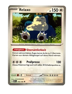 Pokemon Karte: Relaxo 143/165 Pokemon 151 MEW Deutsch NM - Bild 1 von 1