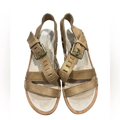 Sandalias Merrell Prairie Cuña Cuero Marrón Seleccionar Fresco Talla 5 Tostado Foto 1 de 4