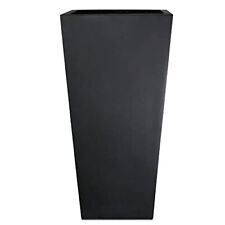 28 Kante Lightweight Concrete Modern Tapered Tall Square Outdoor Planter Black