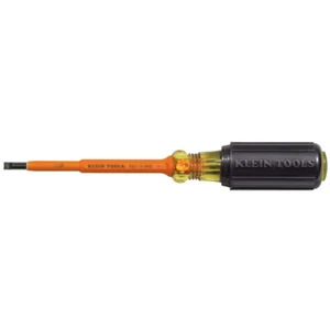 Klein Tools 601-4-INS Insulated Cabinet-Tip Screwdriver with 4-Inch Round-Shank - Picture 1 of 2