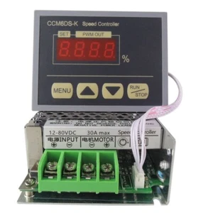 PWM DC Motor Speed Controller Governor With Digital Display Panel 12-80V 30A - Picture 1 of 8