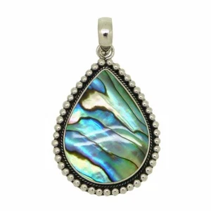 Sterling Silber 925 Bali Träne Anhänger mit Abalone Muschel von Bali Designs - Bild 1 von 7