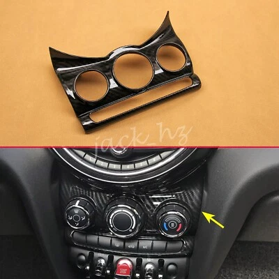 Cubierta de interruptor de aire acondicionado para tablero de instrumentos Mini F55 F56 F57 2015-2020 fibra de carbono Foto 1 de 4