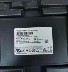2pcs 3.84TB Samsung SSD PM9A3 U2 NVME MZ-QL33T80 MZQL23T8HCLS-00B7C GDA53C2Q - Picture 1 of 1