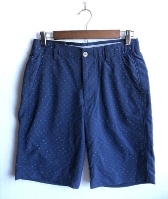 "Pantalones cortos informales de golf Under Armour Heat Gear sueltos azules a lunares 30"" nuevos con etiquetas" Foto 1 de 4