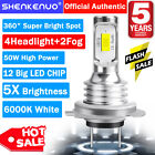 For Suzuki Kizashi 2010-2013 Combo LED Headlight Hi-Lo+Fog Light Bulbs Kit 6000K Suzuki Kizashi
