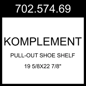 IKEA KOMPLEMENT Pull-out Shoe Shelf Dark Gray 19 5/8x22 7/8" 702.574.69 - Picture 1 of 1