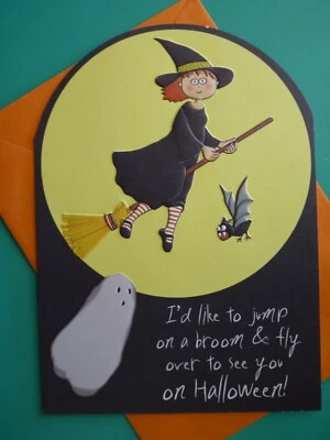 Halloween Greeting Card For Anyone 'Miss You' Recycled Paper Greetings - Image 1 of 3