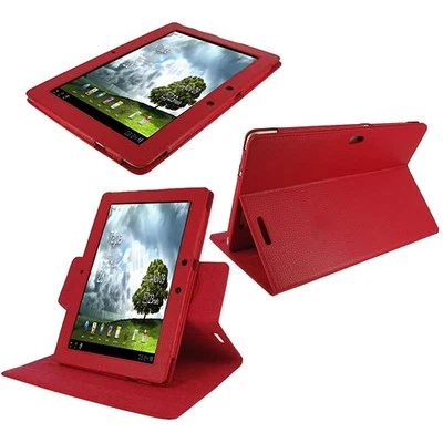 rooCASE for ASUS Transformer Prime - Dual-View Leather Case Cover Red Lot C11 - Image 1 of 4