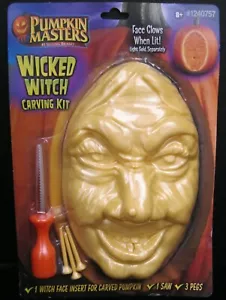 PUMPKIN MASTERS WICKED WITCH CARVING KIT FACE INSERT FOR PUMPKIN HALLOWEEN - Picture 1 of 3