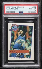 1998-99 Panini Album Stickers Karl Malone #102 PSA 8 HOF