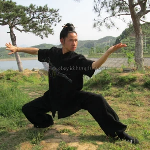 Cotton Shortsleeve Wudang Taoist Tai chi Suit Wushu Martial arts Kung fu Uniform - Picture 1 of 12