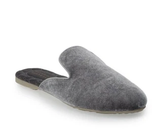 LAUREN CONRAD-GRAU-VELOURS-KISSEN-HALBSCHUH-HAUSSCHUHE-GR-9-10-NEU MIT ETIKETT-$ 28   - Bild 1 von 3