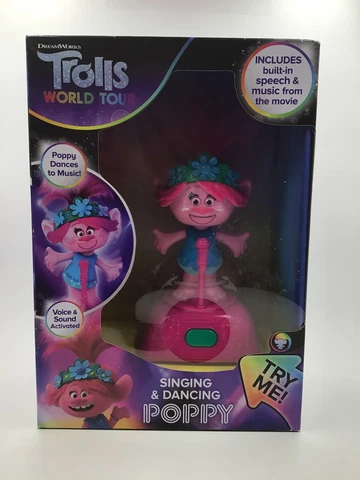 NEW DreamWorks Trolls World Tour Singing & Dancing Poppy Voice & Sound Activated Cover