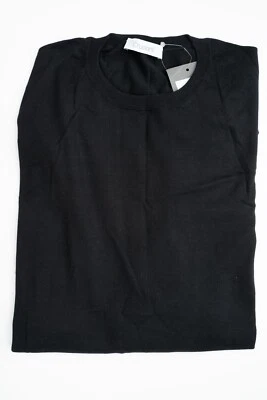 NUEVO CON ETIQUETAS CRUCIANI Suéter Cuello Redondo Tejido Acanalado Algodón Negro 3XL EU 62 Foto 1 de 4