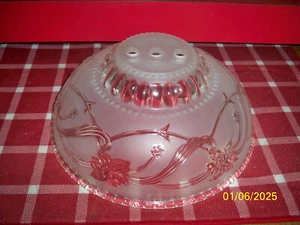 Antique Glass CeilIng Light Lamp GLOBE Fixture 10" x 4" - Picture 1 of 4