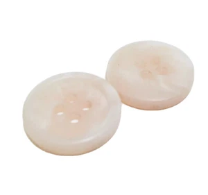 White / Frosted Swirl 4 Hole Round Buttons Vintage Jacket Pants 18mm - Picture 1 of 2