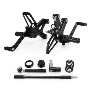 CNC Aluminum Rearsets Footpegs Black For Kawasaki Ninja ZX 25R ZX-25R 2020 - Picture 1 of 9