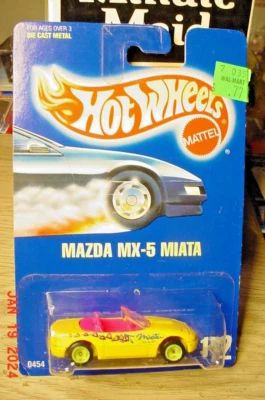 Hot Wheels Mazda Miata amarillo verde ruedas 1991 172 1/64 hw132 Foto 1 de 3