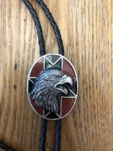 Siskiyou Bolo Emaille Adler Krawatte mit Lederband - Bild 1 von 4
