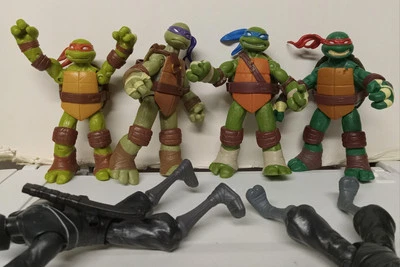 Teenage Mutant Ninja Turtles Tmnt serie Nickelodeon. Juego de 6 seminuevos. Foto 1 de 4