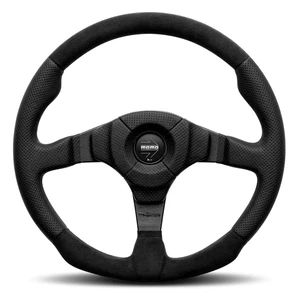 MOMO Dark Fighter Alcantara/Air Leather 350mm Steering Wheel - Picture 1 of 1