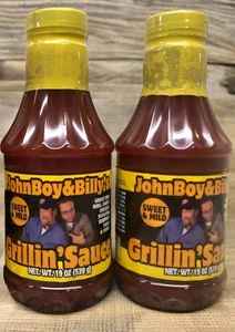 2 Bottles John Boy and Billy's Sweet & Mild Barbecue Grillin Sauce BBQ - Picture 1 of 6
