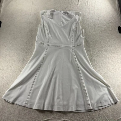 Vestido Sandra Darren línea A para mujer 16 blanco sin mangas cóctel cuello en V cremallera trasera Foto 1 de 4