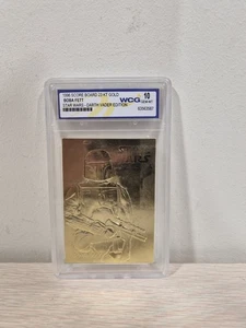 BOBA FETT 1996 Graded GemMt 10 Star Wars-DARTH VADER Ltd Edition 23 KT GOLD CARD - Picture 1 of 2