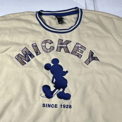 Moletom Disney Our Universe Mickey Mouse Painel Masculino Bege, Azul 2X #2317 - Imagem 1 de 4