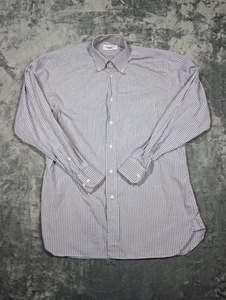 Camisa Ben Plateada Para Hombres 15.5 32 Azul Rojo Vestido con Botones Clásico Preppy - Imagen 1 de 9