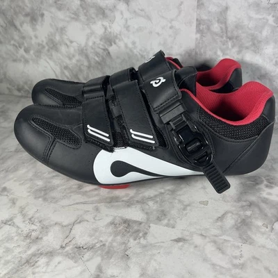 Sapatos de ciclismo Peloton tamanho 41 EUA M tamanho 8 - W tamanho 9.5 preto vermelho - Imagem 1 de 4