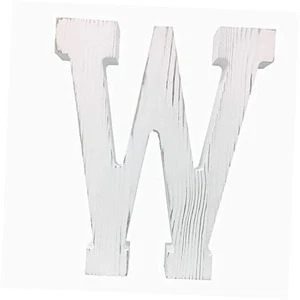 Extra Large Wood Decor Letters Wood Distressed White Letters DIY Block Words - Picture 1 of 5
