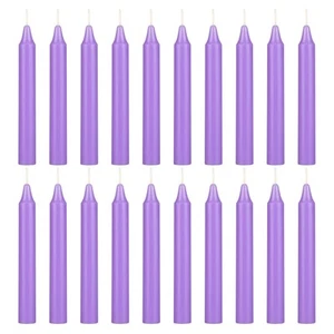 20 pcs Unscented Lavender Exquisite Mini Taper Spell Candles, 4 Inch Tall x 1... - Picture 1 of 6