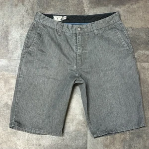 Pantalones Cortos Chinos Volcom Frickin Para Hombre 31 Calce Regular Gris Frente Plano Patín Relajado - Imagen 1 de 9