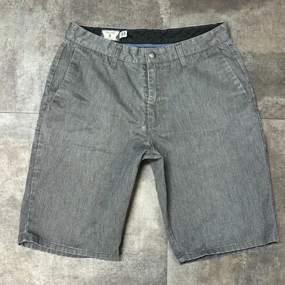 Volcom Frickin Chino Shorts Mens 31 Regular Fit Gray Flat Front Relaxed Skate - Image 1 of 4