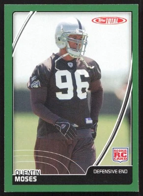 2007 Topps Total 1st Edition Quentin Moses Rookie Oakland Raiders #512 - Image 1 of 2