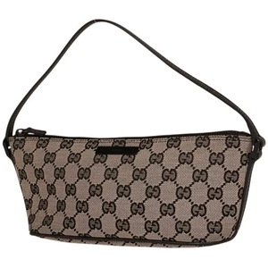 GUCCI Handbag Pouch Accessory Pouch GG Canvas 07198 #BS2960 - Picture 1 of 7