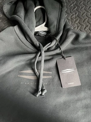 Bar Shield Harley Davidson Hoodie Mens Medium M Black Fade Streetwear Biker - Image 1 of 4