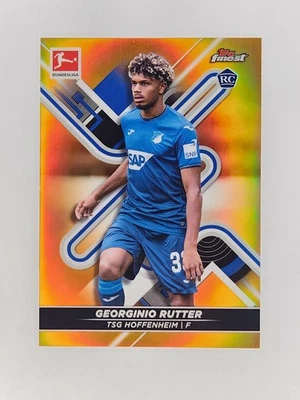 2021-22 Topps Finest Bundesliga Georginio Rutter #81 Orange /25 RC Brighton  - Image 1 of 2