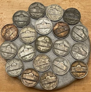 $1 One Dollar Face Value Wartime Nickels - 20 Coins 1.125 Ounce Silver Content - Picture 1 of 1