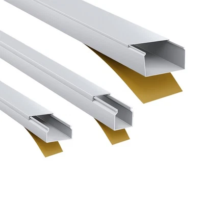 KOSMOSPROFIL Kabelkanal aus hochwertigem PVC weiß Selbstklebend 2m - verschiedene Größen