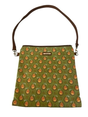 LONGABERGER Homestead Cartera Verde Paisley Bolso de Hombro Informal Amarillo Ligero Foto 1 de 4