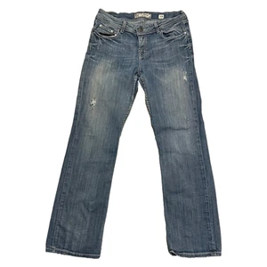 BKE Buckle Harper Women Jeans Size 31x31 Blue Boot Cut Mid Rise Distressed Y2k - Picture 1 of 10