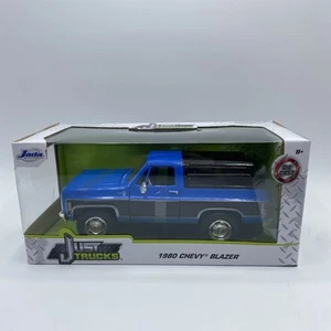 1980 Chevrolet Blazer K5 Blue & Black "Just Trucks" 1:24 Scale - Jada 31598-TS - Picture 1 of 4