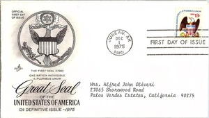 Great Seal of the U.S. Definitive Issue Dec. 1, 1975 Mail Cover FDC - Picture 1 of 1