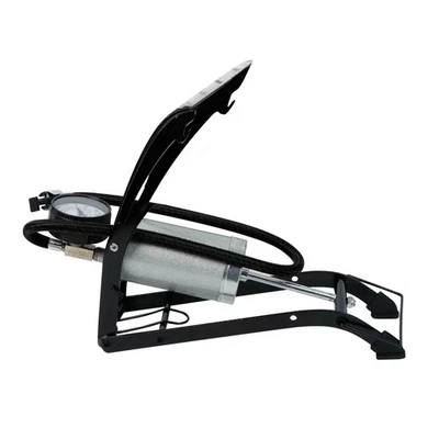 Heavy Duty Foot Pump Single Barrel with Pressure Gauge for Tyres - Image 1 of 4