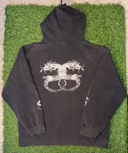 Sudadera con Capucha Stussy De Colección Para Hombres XL Desteñida Años 90 Dragón Golpeado Doble Cara Raro Grial - Imagen 1 de 7