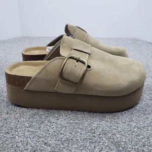 Cushionaire NUOVO Granola kaki scamosciato plateau zoccolo mules fibbia donna taglia 9M - Foto 1 di 10